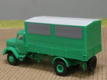 1/87 Brekina Magirus 125 Polizei hellgrün Seilwinde Plane
